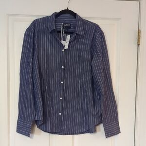 J. Crew Ladies Blue Striped Shirt